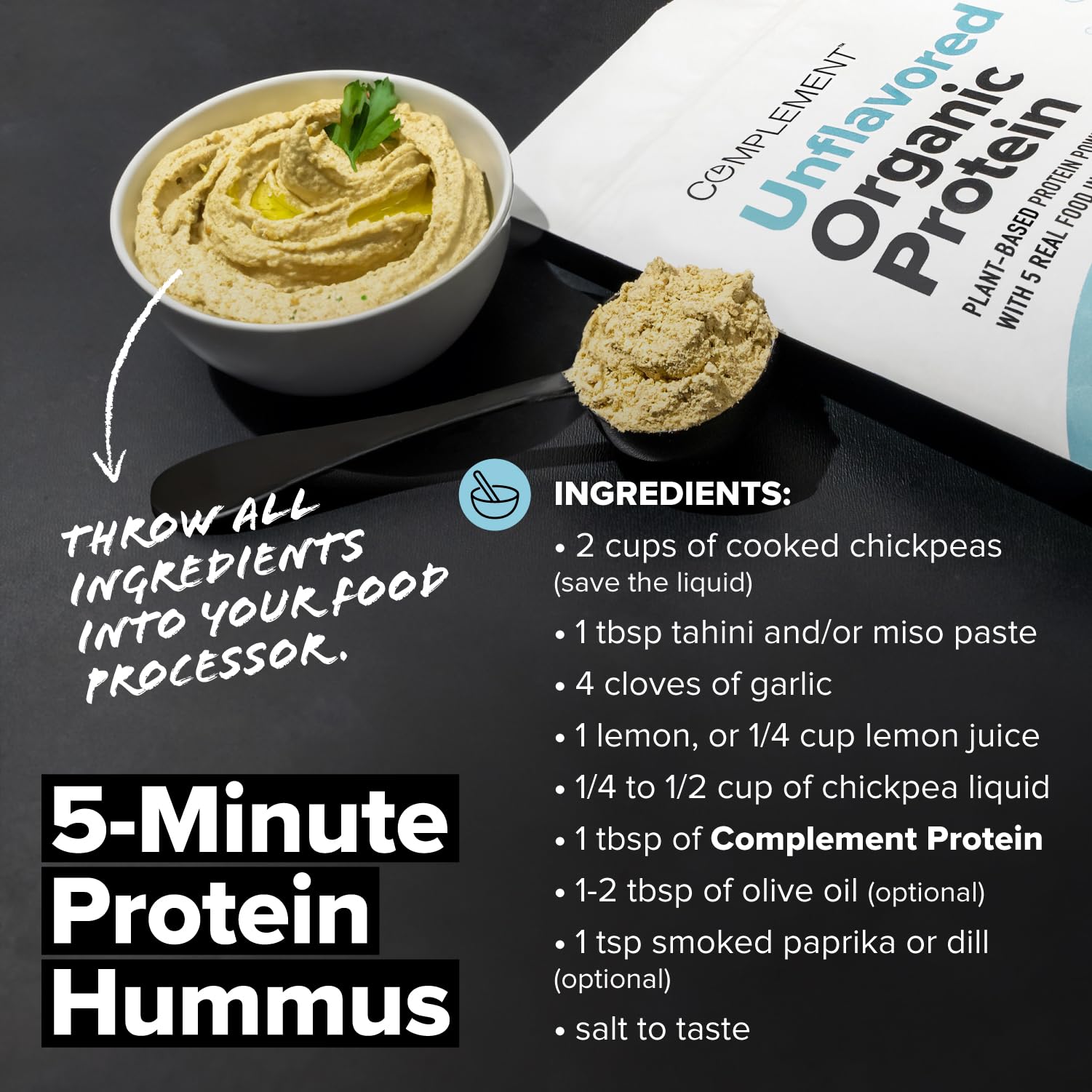 15g Vegan Unflavored Plant-Based Protein Powder (15 Servings) — Amazon image 4