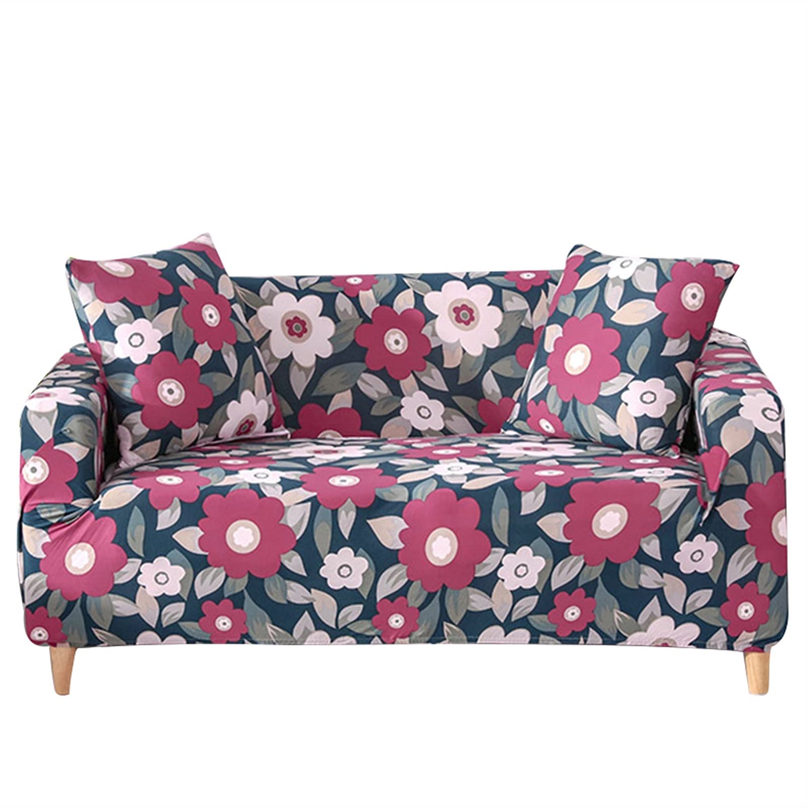 Couverture de canapé de jardin imprimé T01HB3531 flexible pour sofa 2 places 145-185cm