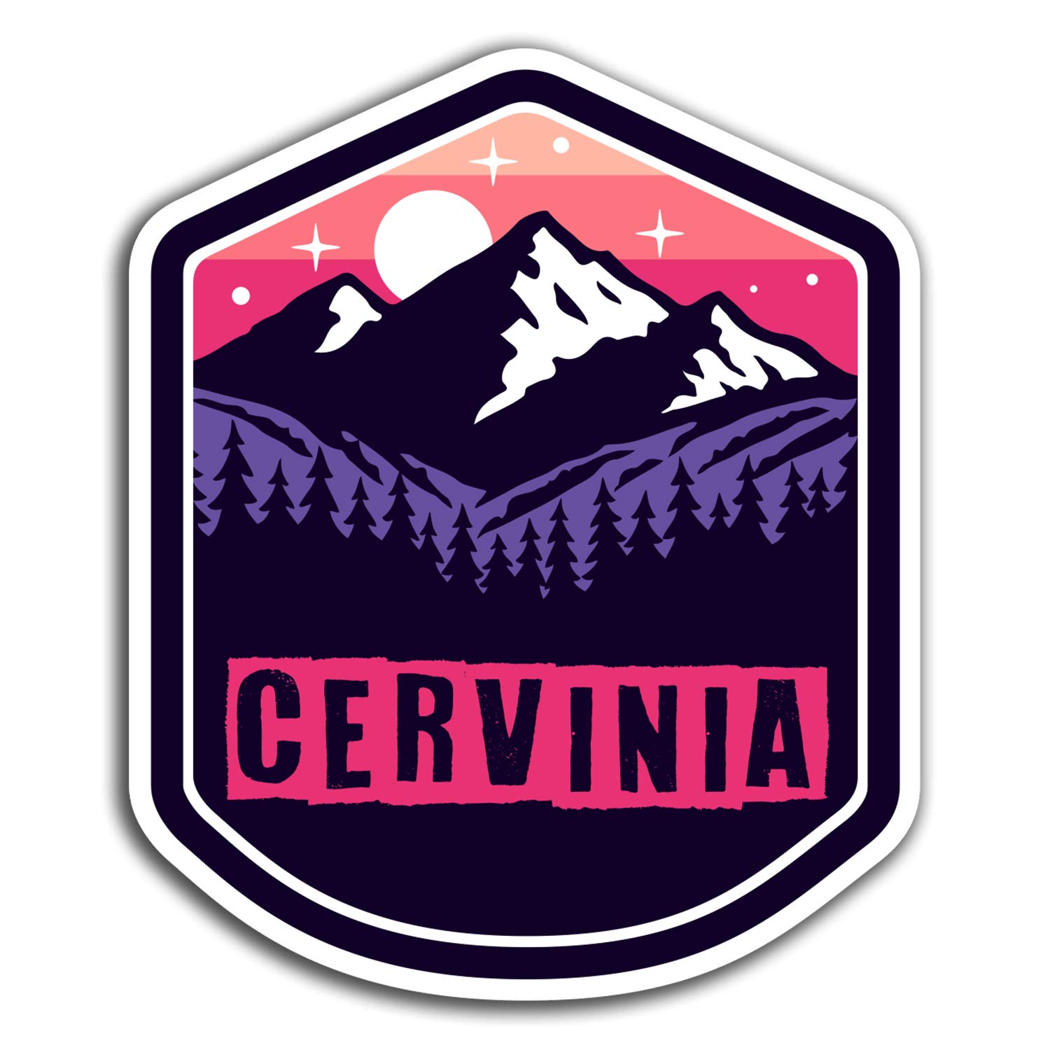 2 x 10cm Cervinia Mountain Vinyl Stickers - Travel Sticker Laptop Luggage #23706 (10cm Tall)