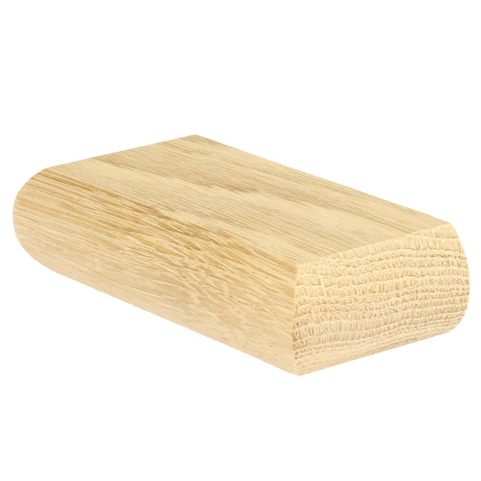 Oak Flat Half Newel Cap 82mm – Premium Oak Stair Part Fits 82mm Half Newel Posts – Unfinished for Painting, Varnishing or Waxing - Jackson Woodturners — image 1