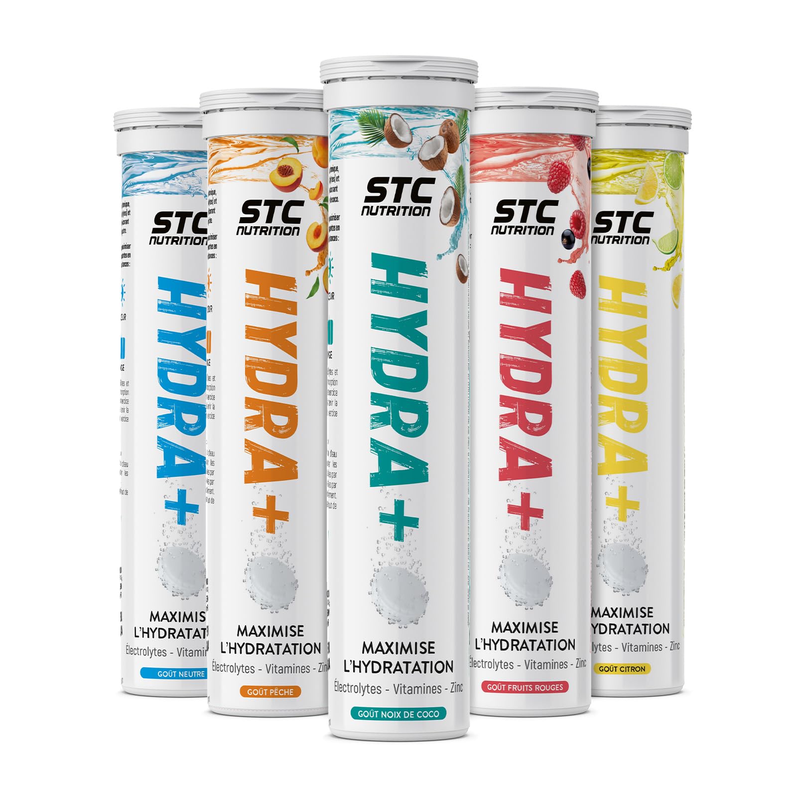 STC NUTRITION - Hydra+ - Préparation pour boisson isotonique à base d'Électrolytes, Vitamines, sucre et édulcorant naturels - Optimise l'hydratation - Coco - Lot de 2