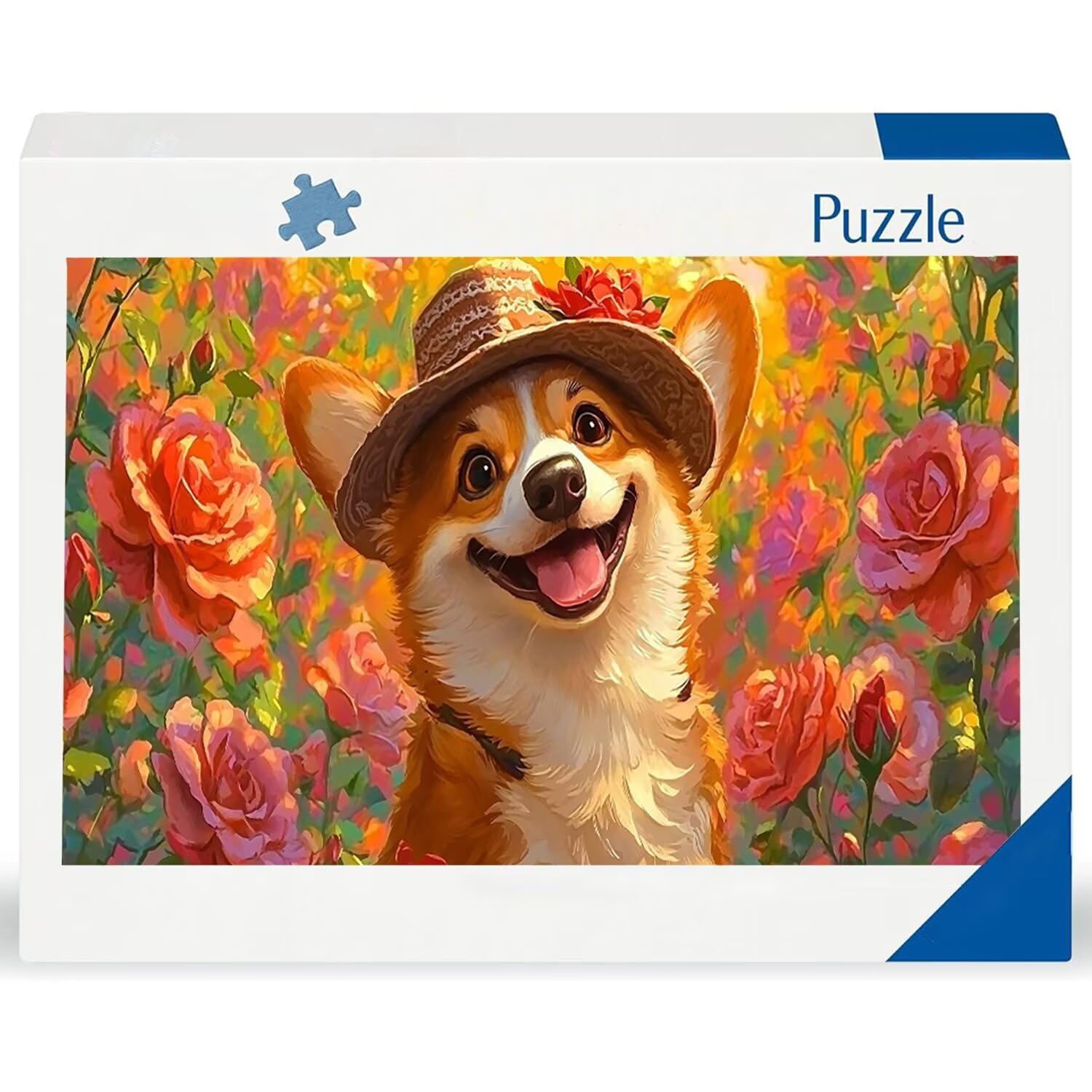 Puzzle para Adultos 1692 Piezas, Lindo Corgi Puzzle, Difícil, Desafiante, Rompecabezas Encajan Perfectamente, Letras en la Parte Posterior, sin Polvo, Regalo para Personas Mayores (179x31cm) v-597