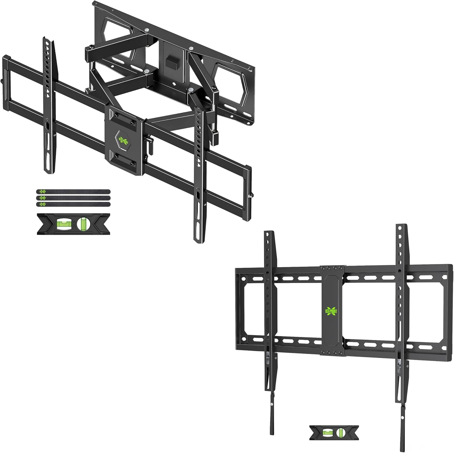 USX MOUNT Full Motion TV Wall Mount & Fixed Low Profile TV