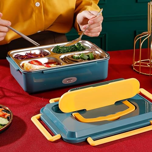 Miniatura 4 de Loncheras Para Hombres De Trabajo, Fiambrera Caliente, Fiambrera Caliente, Fiambrera Eléctrica Sin Agua Enchufe Fiambrera Portátil Eléctrica