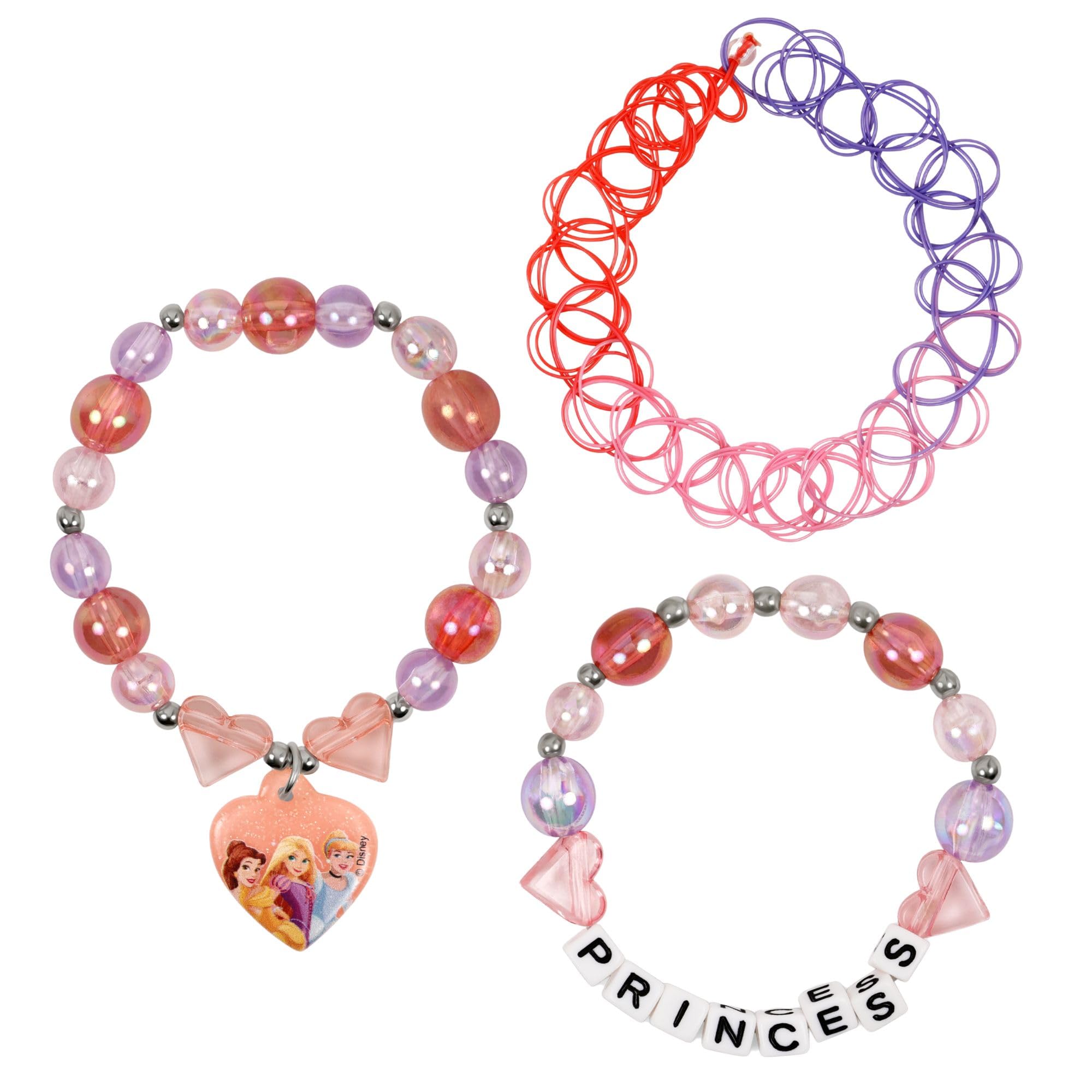 CERDÁ LIFE'S LITTLE MOMENTS Disney Princess 3 Elastic Costume Bracelets Set for Girls
