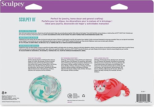 Miniatura 2 de Sculpey III muestras de arcilla para horno, 1 onza, 30 unidades, individual paquete de, Variados