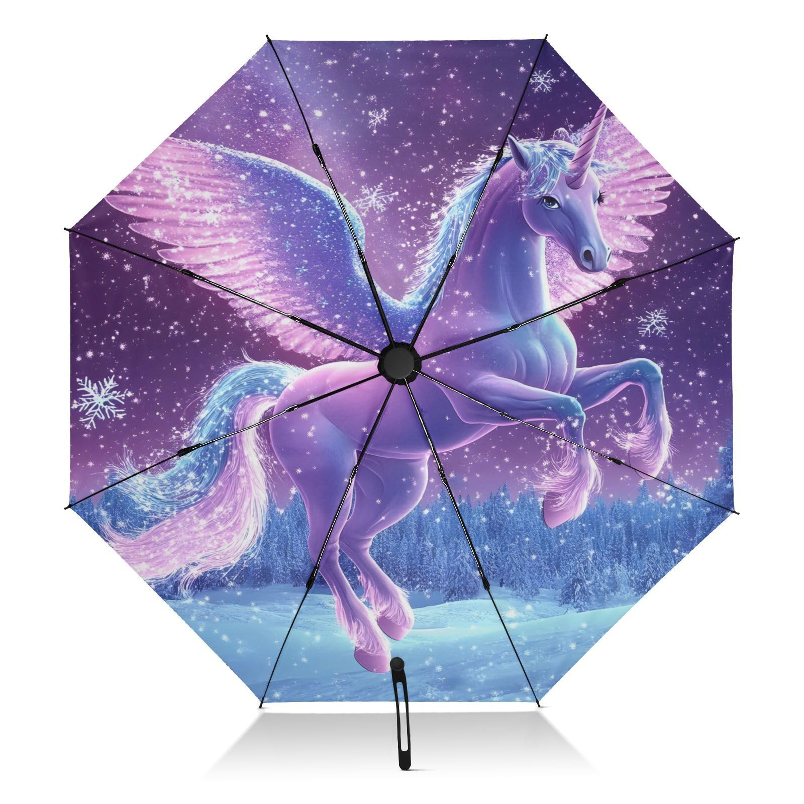 ALAZA Inverted Umbrella for Rain and Sun Auto Open Close 46 Inch Portable Reverse Folding UV Umbrella for Women Men