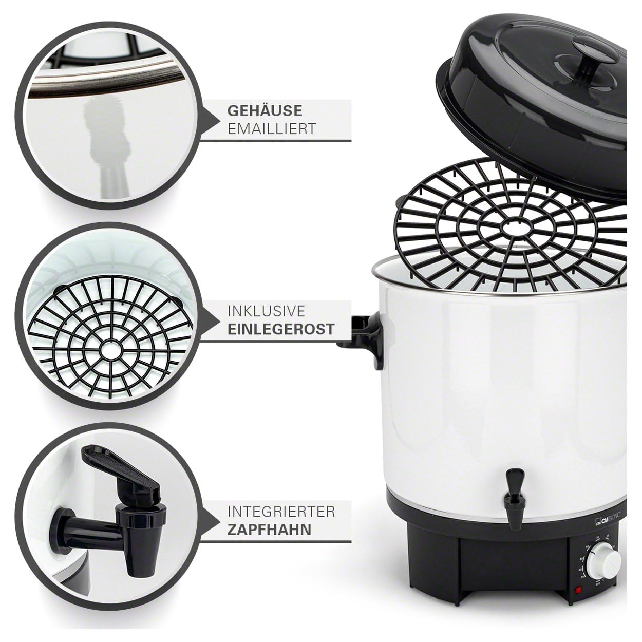 Sport-Tec MK 1800 Glühweinkocher Wasserbad thermostatisch