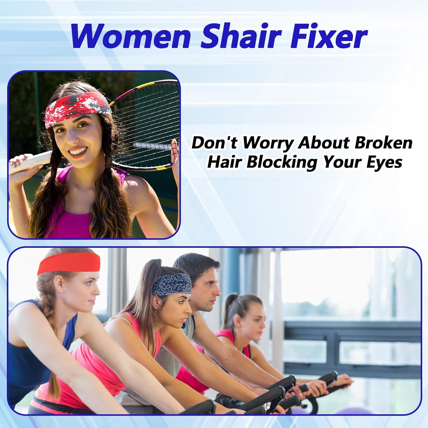 24 Pcs Sports Headbands for Men Women Sweatbands Non Slip Moisture Wicking Headband Breathable Head Band Fitness Stretchy Unisex Hairband for Running Hiking Cycling Yoga