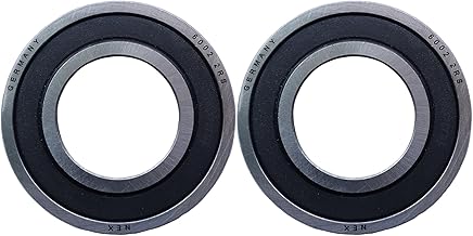 NEX 6002 2rs 2pcs Ball Bearing 15x32x9mm Double Gasket Rubber and Chrome Steel, 6002-2rs Sealed Ball Bearing
