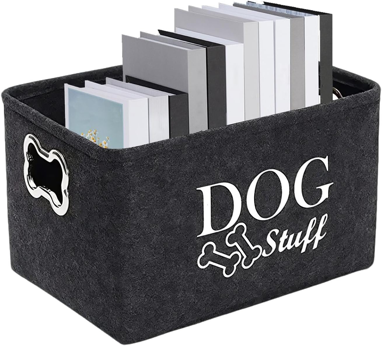 Hundespielzeugkorb, Hundespielzeugbox mit Griff, Haustierspielzeug