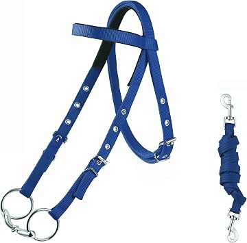 Durable Horse Bridle & Reins Set - Adjustable Headstall Equestrian Bridle Multiple Color/Size Options