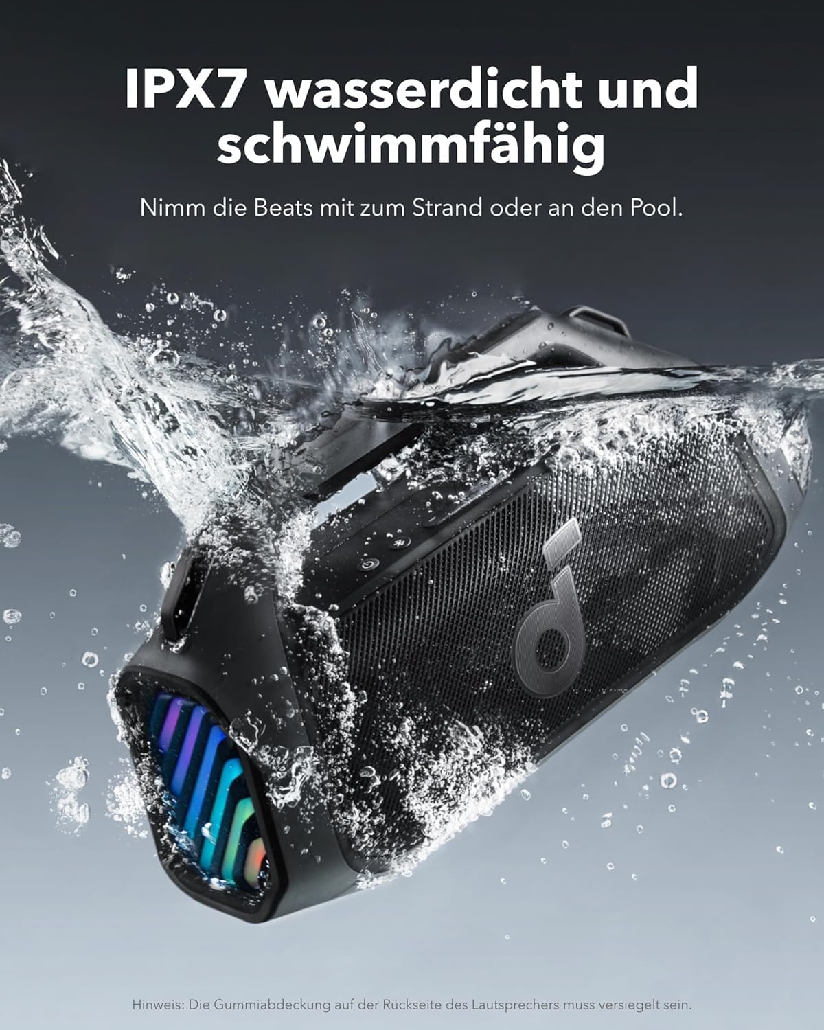 soundcore Boom 2 Plus by Anker, Outdoor Speaker, 140W, 2+2 Channel, BassUp 2.0, 20H Playtime, Fast Charge, IPX7 Waterproof, RGB Lights, Power Bank, Bluetooth 5.3, Portable for Outdoors [Renewed]