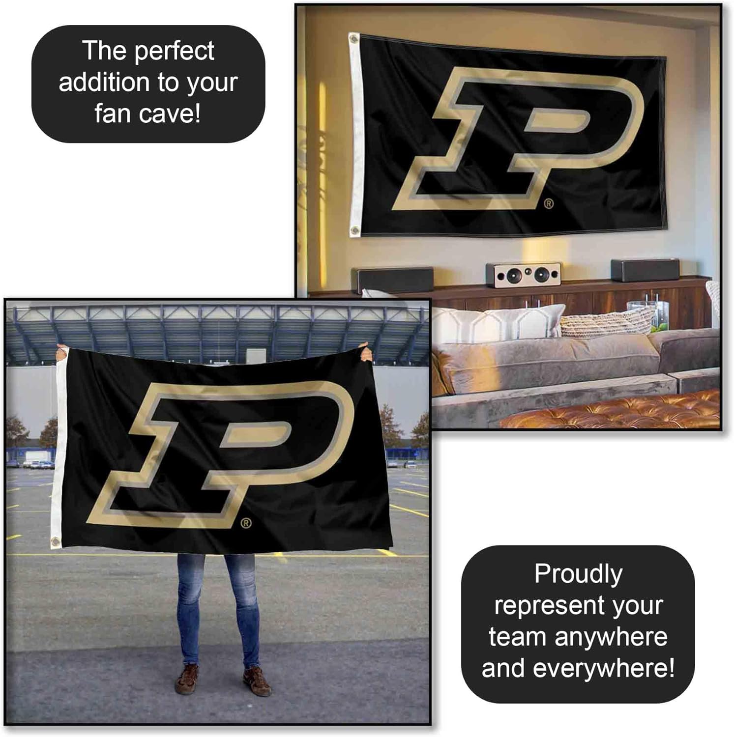 Purdue Boilermakers Motion P Flag - Image 5