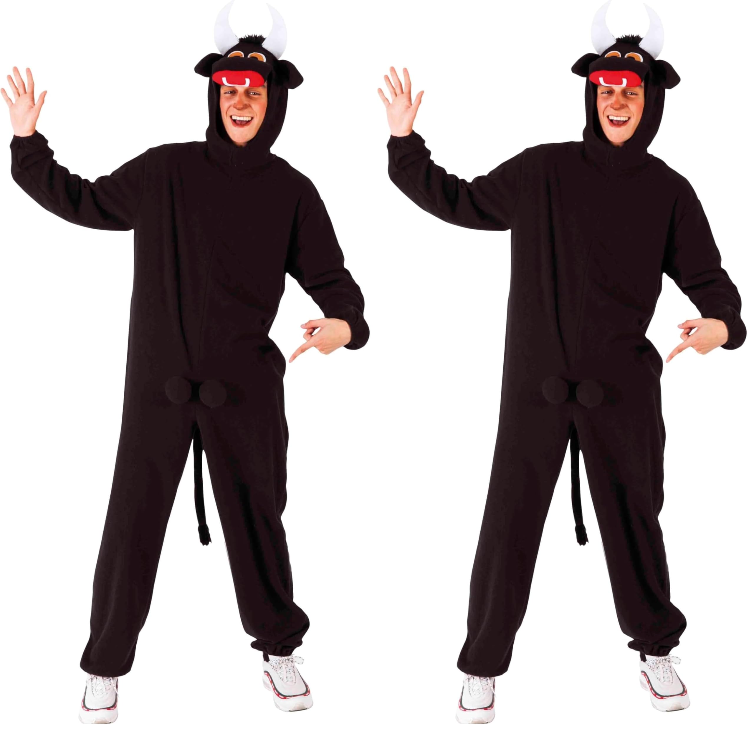 Rubies Disfraz Toro para Adulto, Unisex Talla Única, Jumpsuit con Capucha y Cola adjunta, Original de Rubies para Halloween, Carnaval, Fiestas, Despedida de Soltero, Cosplay y cumpleaños