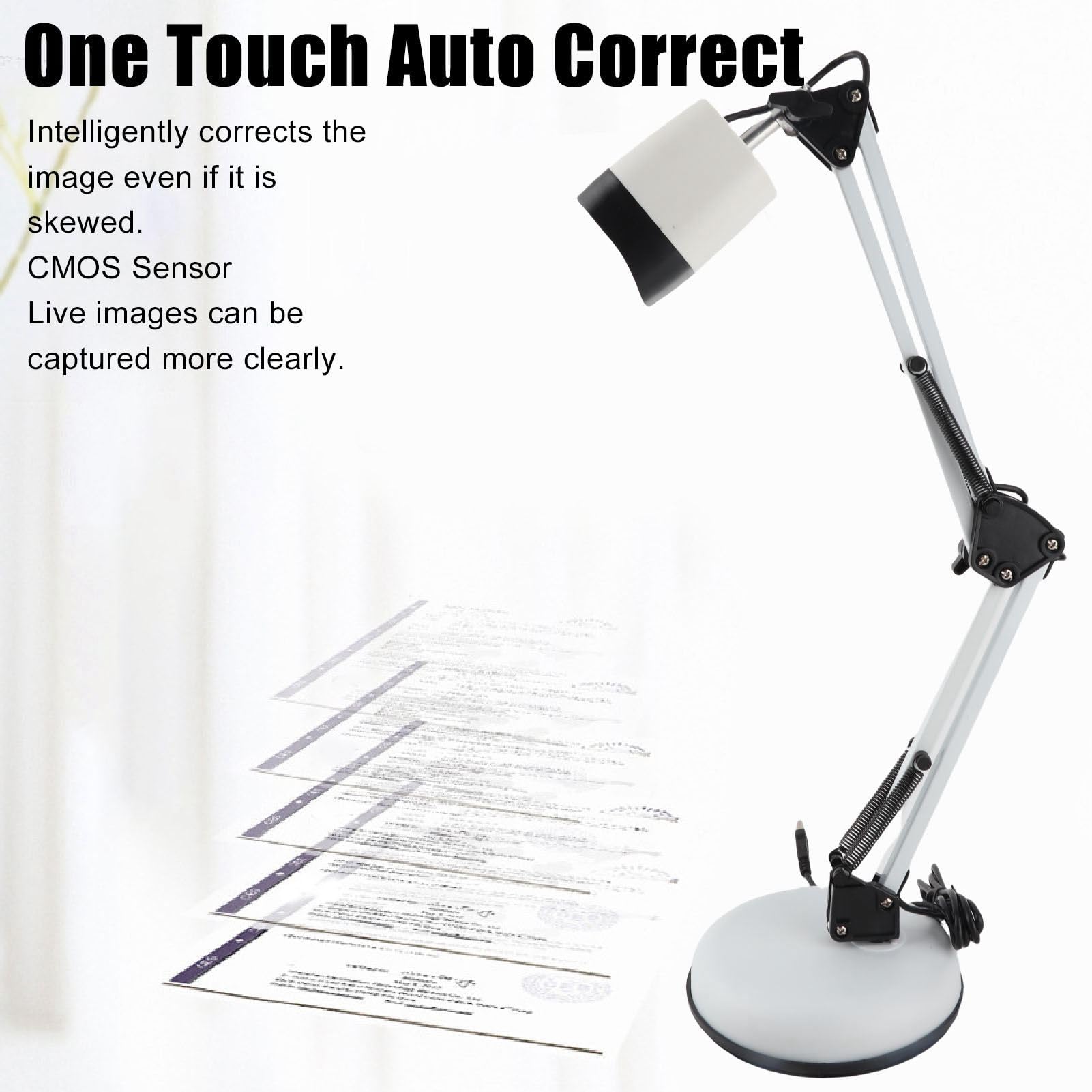 Denash Scanner di Documentari Portatili Intelligenti con Luce LED Integrata per Note, Insegnamento, Lezioni a Lunga Distanza,