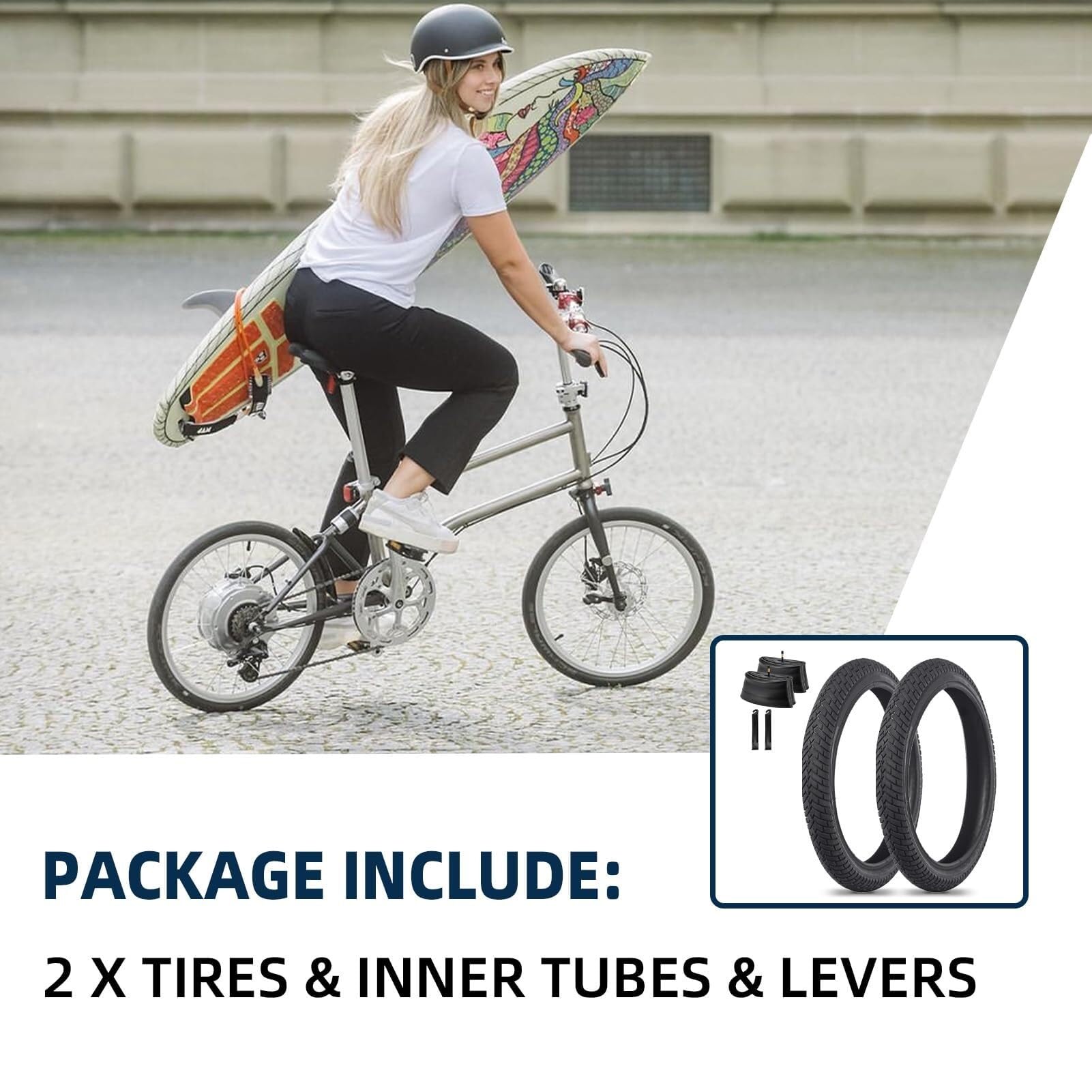 2PCS 16/18/20X1,95/2,125 Cala Opony Do Rowerów BMX Z Dętkami Z Łyżkami Do Opon 16/18/20 1,95/2,125 Cala Odporne Opony Street Park Dirt Riding Racing Freestyle