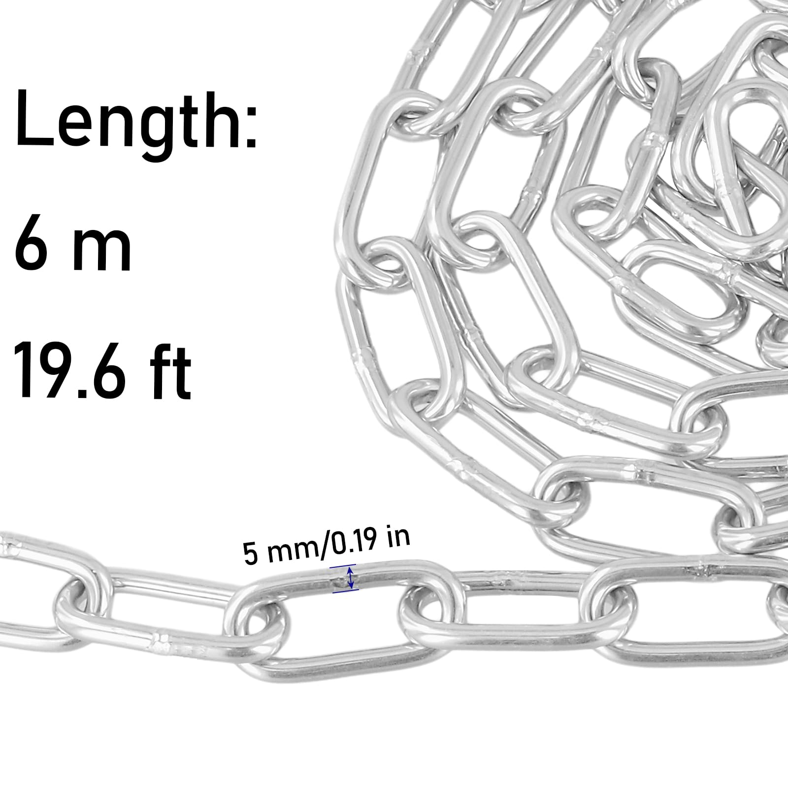 Size 14 Single Jack Chain (Stainless) 100' Ft.