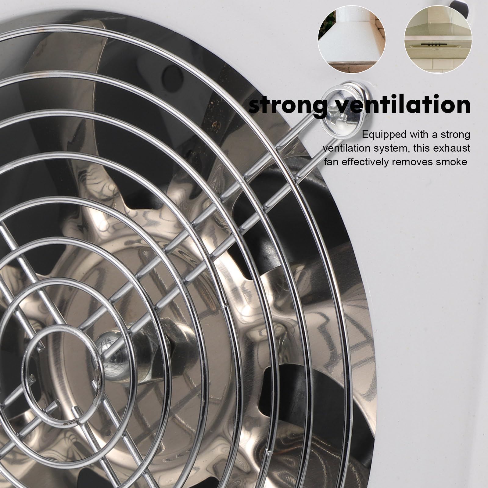 YARNOW Ventilador Extractor de Aire 6 Pulgadas Acero Inoxidable Blanco