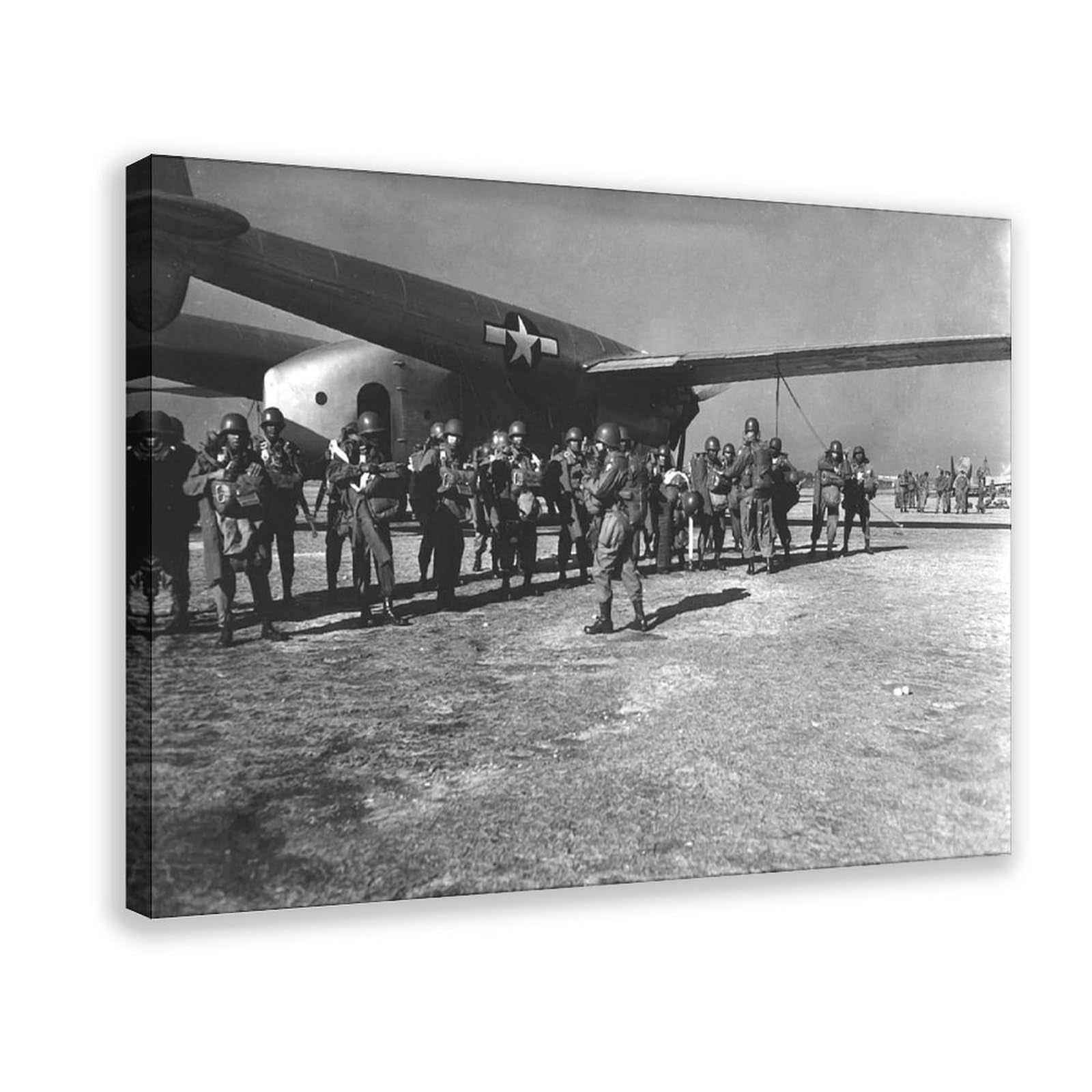WCYB 555th Parachute Infantry Battalion Airborne Fort Dix New Jersey Prints Posters Canvas Deco Paintings Wall Art For Office Living Room Hangable Frame 16