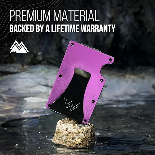 Miniatura 5 de Mountain Voyage - Cartera minimalista para hombre, billetera delgada RFID resistente a los arañazos, tarjetero y clip para dinero, dinero y tarjetas