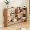 Narrow Gap Storage Rack Wood,Sofa Side Table for Hallway/Living Room/Bedroom,Solid Wood Open Narrow Storage Shelf 100×15×86cm Natural wood color