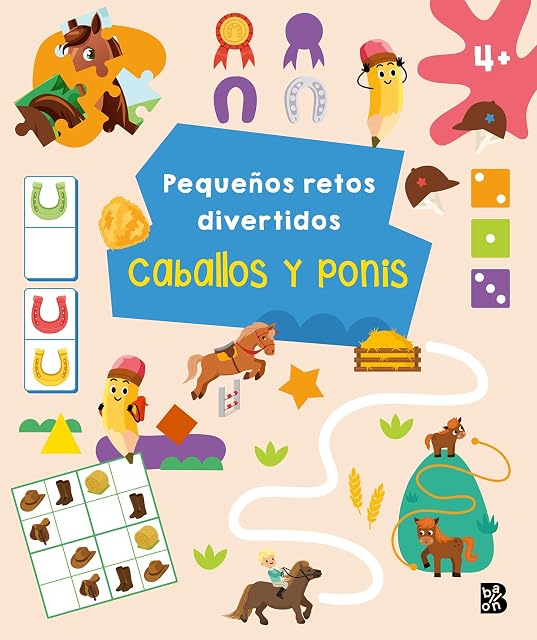 Portada de Pequeños Retos Divertidos - Caballos y Ponis