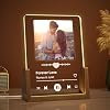 Giftove Personalised Spotify Plaque with Photo & LED, Custom Acrylic Music Plaque Song Gift for Him Her, Customised Spotify Photo Frame Birthday Anniversary Valentine Day Gift for Men Women Girlfriend