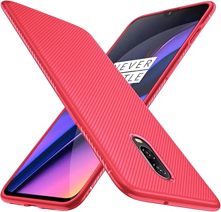 iBetter Oneplus 6T Funda Fina de Silicona, Oneplus 6T Funda Suave y Duradera, Funda de TPU. Funda para Smartphone Oneplus 6T. Rojo