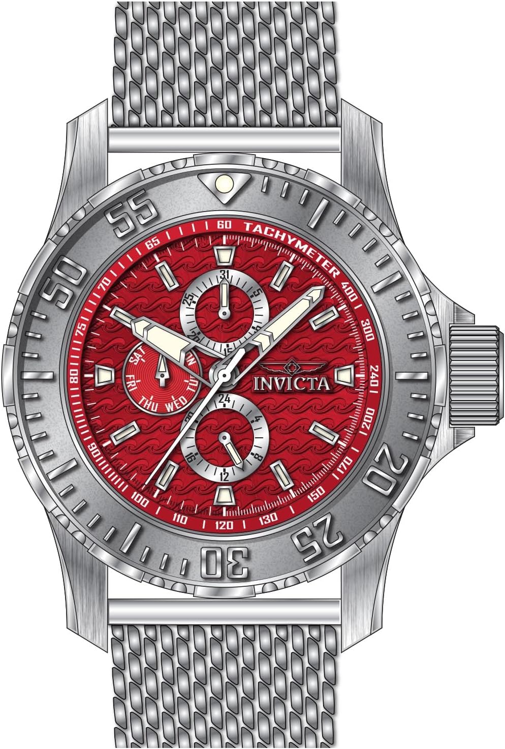 INVICTA Vintage Men 49.50mm Stainless Steel Steel Black dial VH67 Quartz