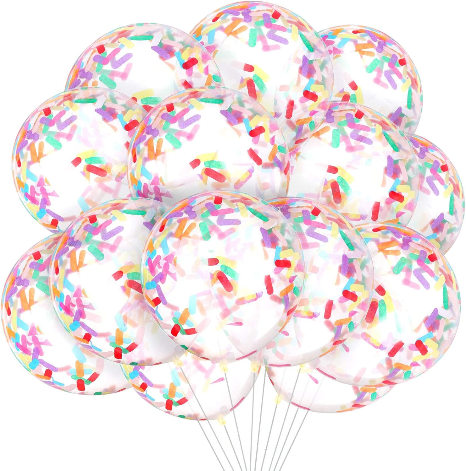 60 Pieces Sprinkle Confetti Balloons Bulk Ice Cream
