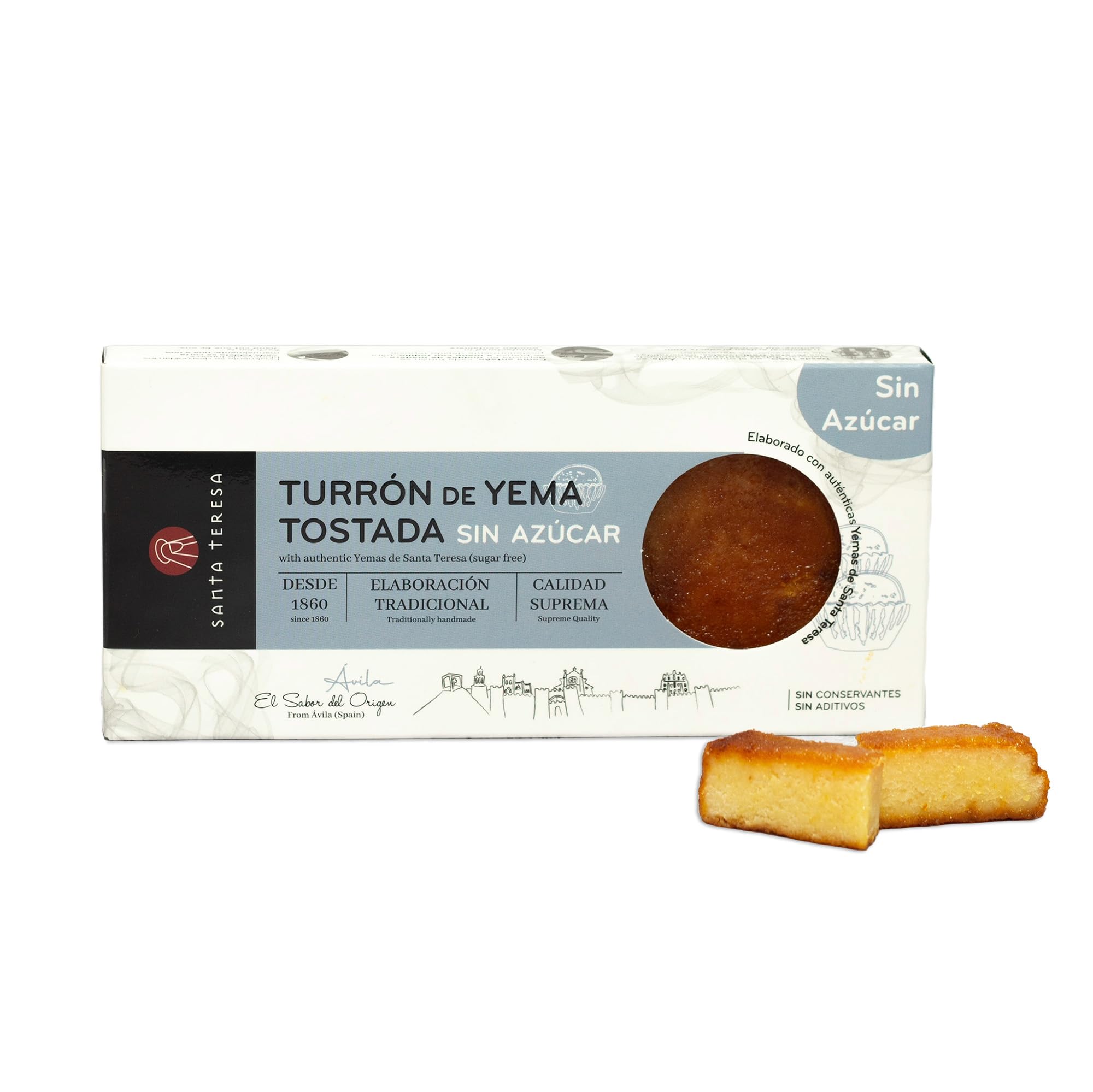 Turrón de Yema Tostada Sin Azúcar Santa Teresa 270g