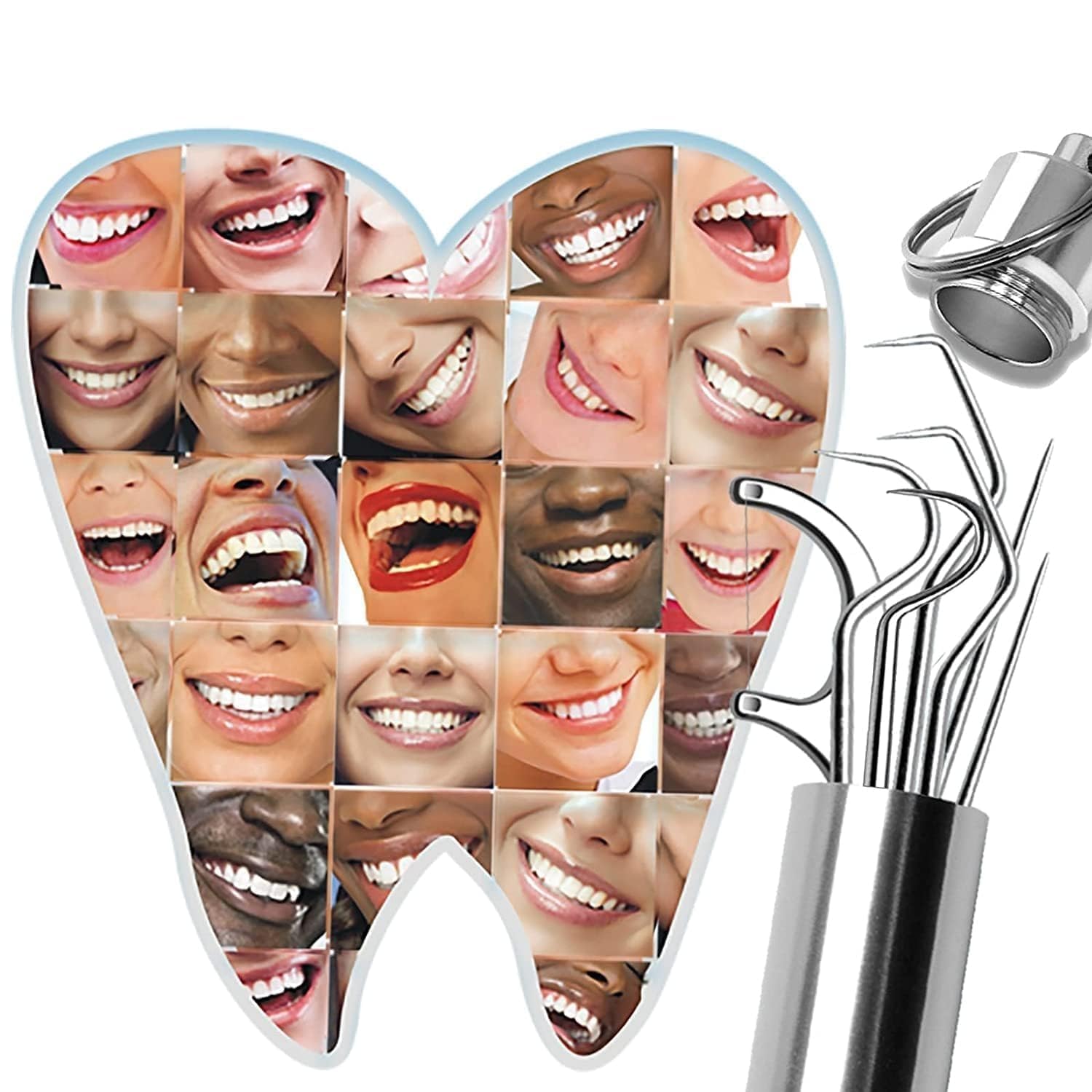 XIBO Teeth Cleaning Tool Kit Stainless Steel Teeth Cleaning Tool Kit | Portable Toothpicks Pocket Set | Dental Hygiene Kit Toothpicks Flosser for Outdoor Picnic Camping Traveling. - Image 4 thumbnail