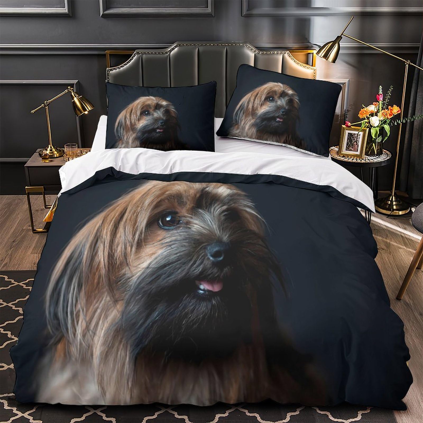 Housse de couette vache 3D microfbre ultra douce literie super king durable
