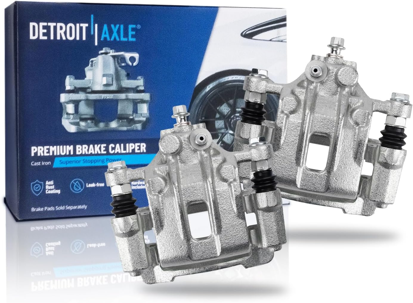 Detroit Axle Rear Disc Brake Calipers w/ Brackets 2‑Pack