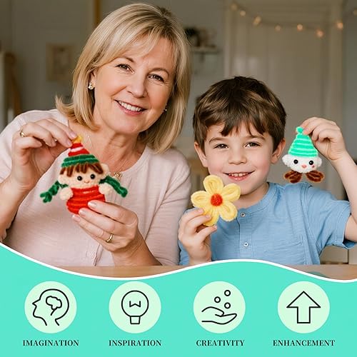 Vista 69 de Limpiapipas para manualidades a granel, juguetes y juegos para niños, 200 piezas de manualidades, tallos de chenilla para proyectos, decoración