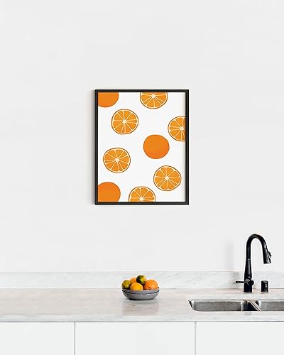 Miniatura 4 de HAUS AND HUES Arte de pared para cocina, frutas y frutas de color naranja, decoración de pared, impresiones artísticas de pared, impresiones