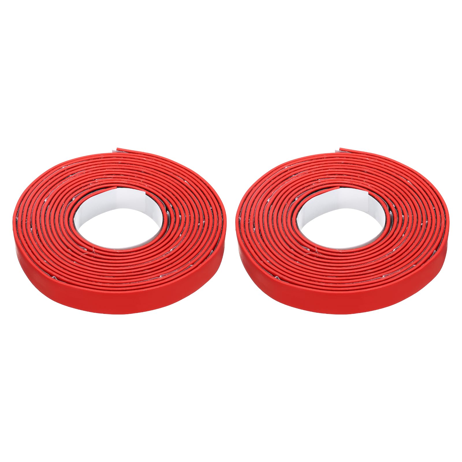 Nexarelle 2PCS Smoke Fire Seal Strip, 9.8 Feet Expandable Door Seal Tape Self Adhesive Graphite Rubber Composite Material for Fire Rated Windows Steel Doors, 15mm/0.59" Wx 2mm/0.08" T, Red