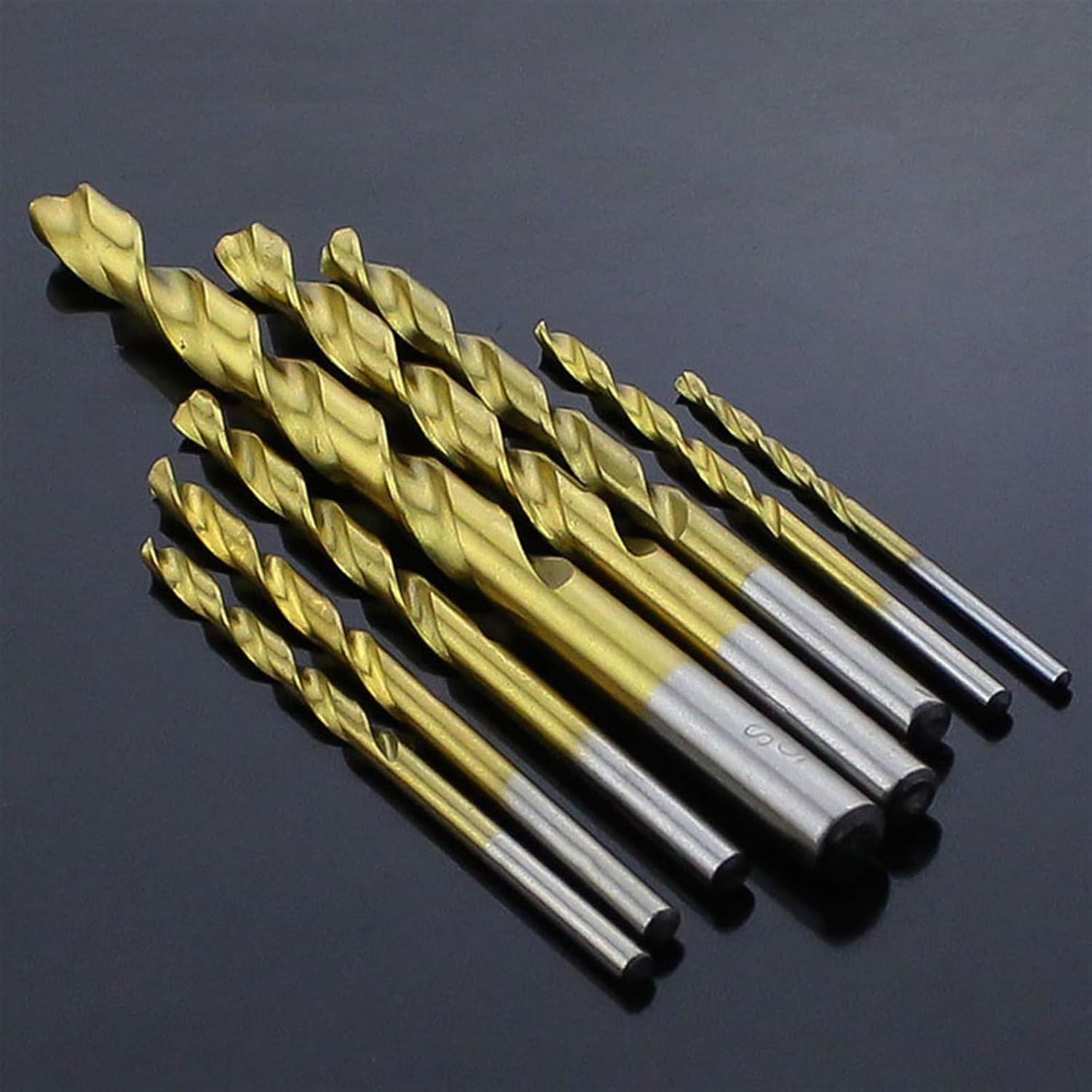 5.2mm 5.3mm 5.4mm 5.5mm 5.6mm 5.7mm 5.8mm High Speed Steel HSS Coated Metal Wood Plastic Straight Shank Twist Drill Bit 1Pcs(1Pc 5.2mm)