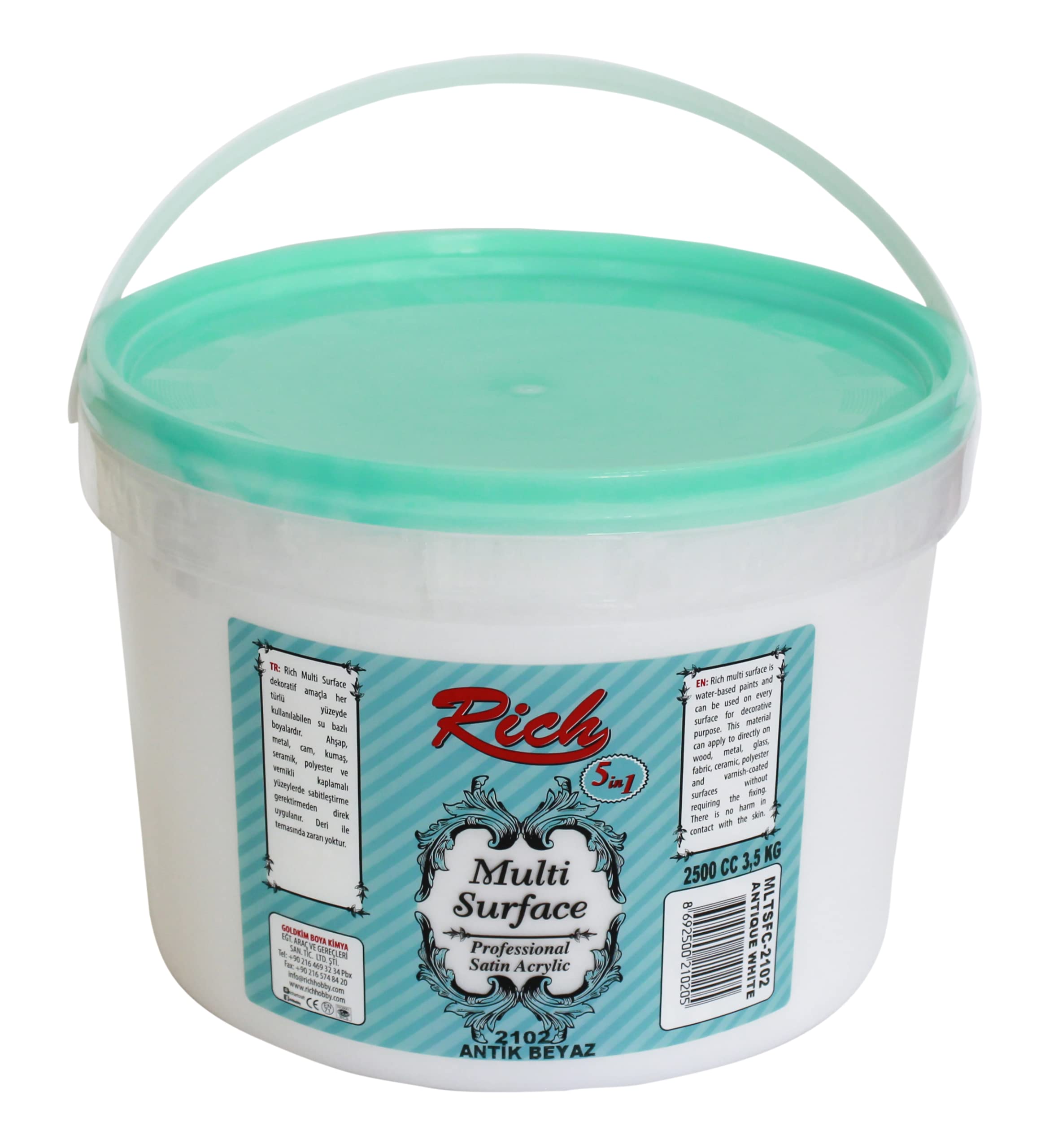 Rich Multi Surface Akrilik Boya 2500cc Antik Beyaz
