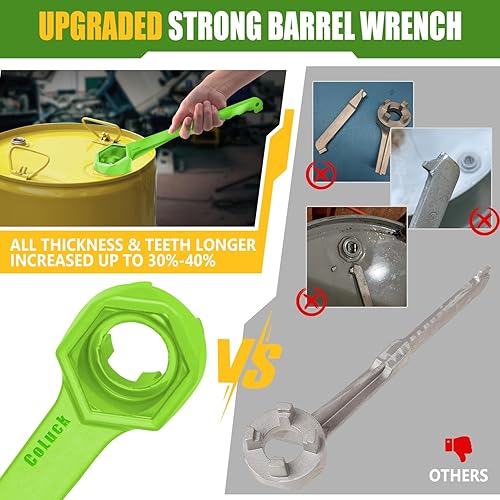 Miniatura 10 de Llave de tambor  Herramienta de apertura de tambor de 55 galones  Se adapta a tapas de 2 34 pulgadas  Plata, 2 paquetes