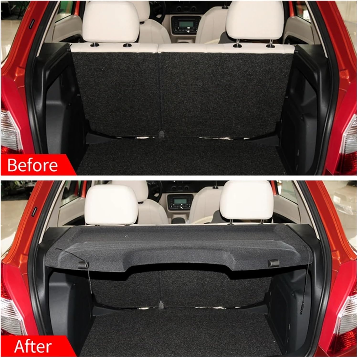 Compatible with Skoda Fabia 2008-2014 Not-Retractable Trunk Cargo Cover Parcel Rack Anti-Peeping Auto Interior Accessories