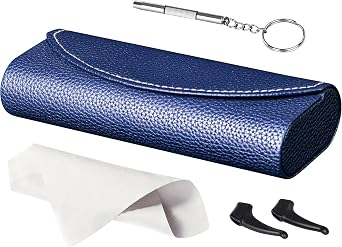 RayLove Ultimate Glasses Case Kit, Hard Shell Sunglasses and Eyeglass Case with Cleaning Cloth, Screwdriver, Ear Hooks