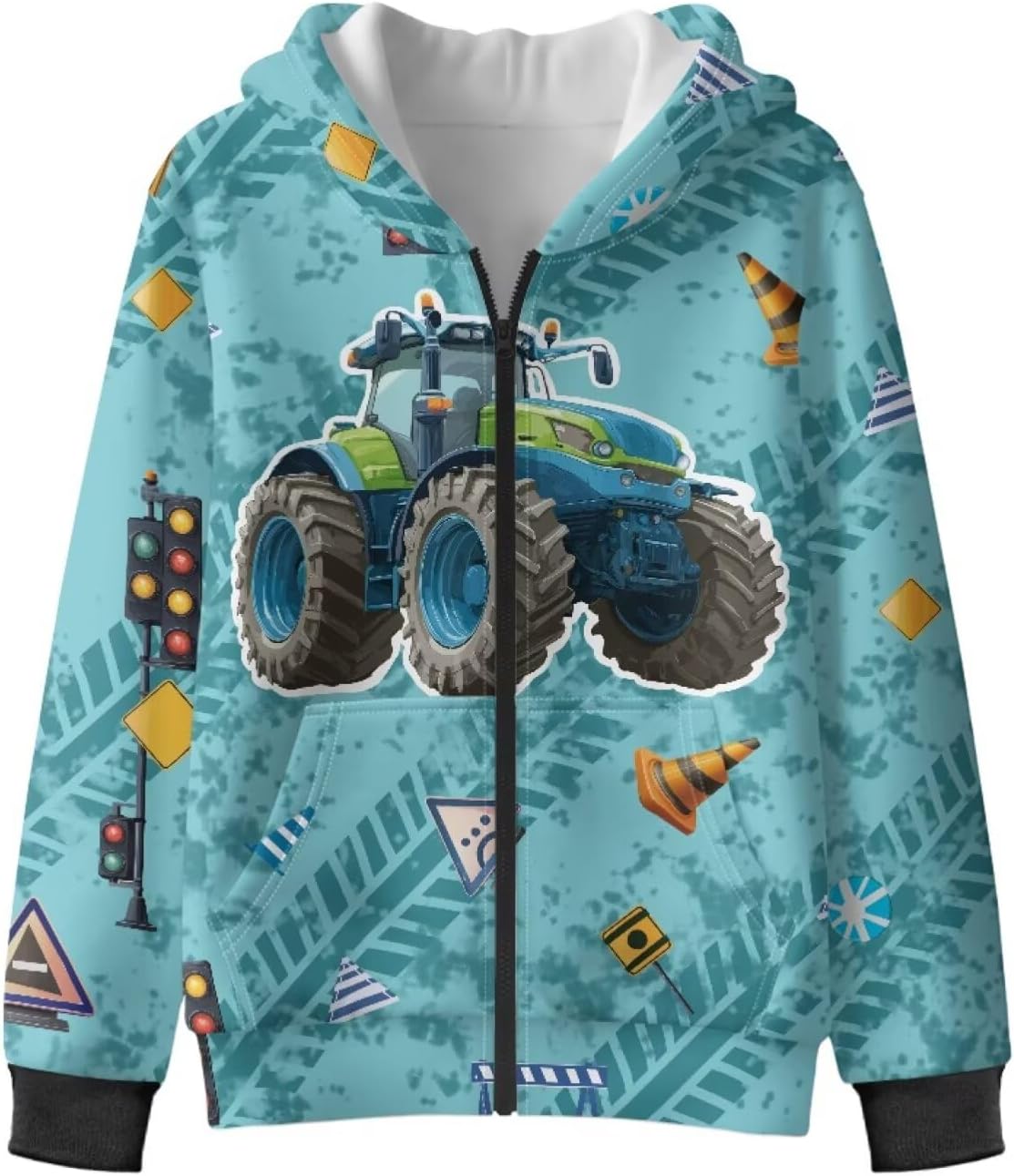 Hoodies for Boys 6-16 Y Zip Up Pullover Hoodie Loose Fit Long Sleeve Hooded Sweatshirt with Pocket