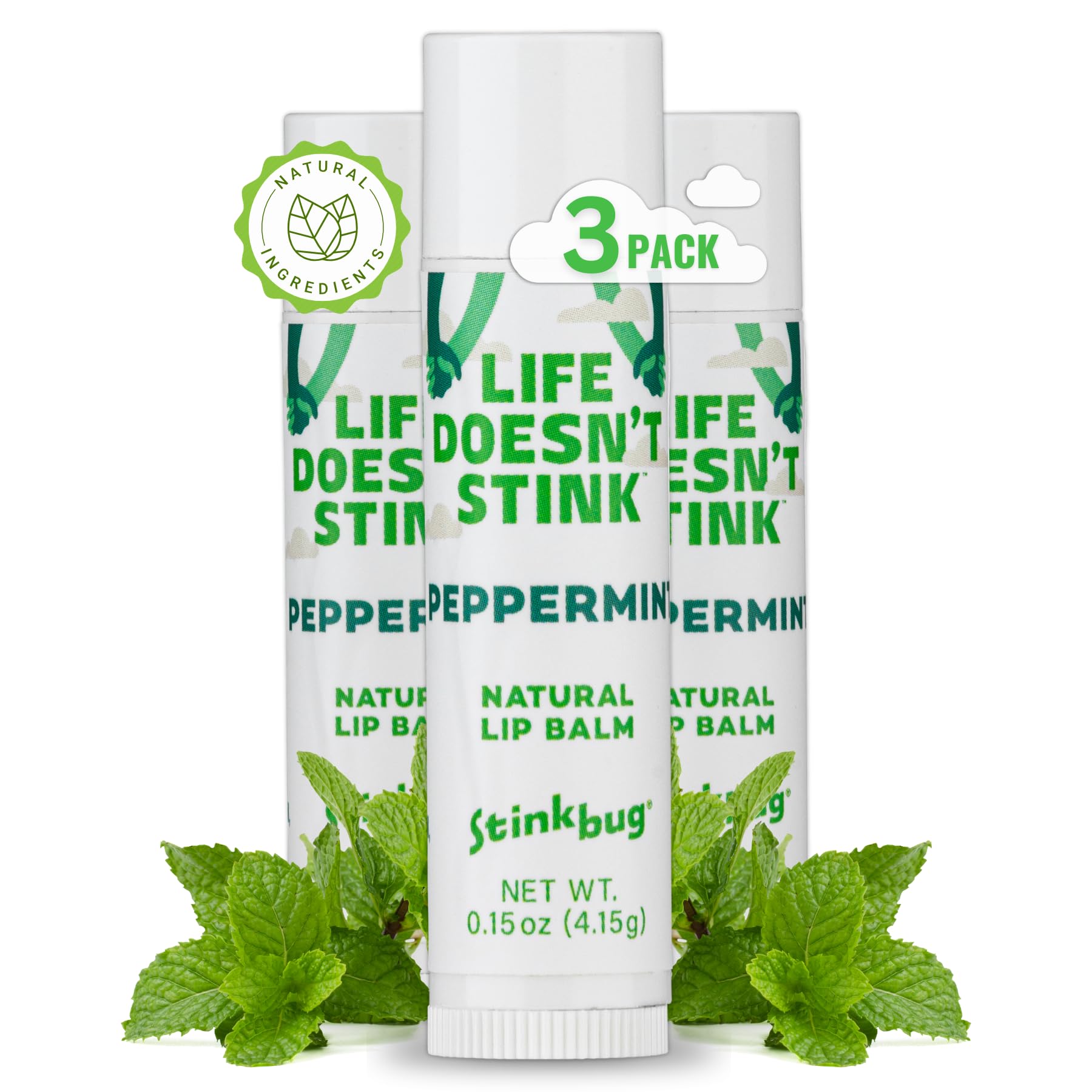 Stinkbug Natural Lip Balm with Jojoba Oil Coconut Oil and Cocoa Butter - Organic Lip Care Flavored Chapstick