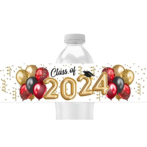 Miniatura 4 de Graduation Water Bottle Labels, Class of 2025 Party Favors, Pack of 25 Peel and Stick Waterproof Water Bottle Wrappers (GreenGold)