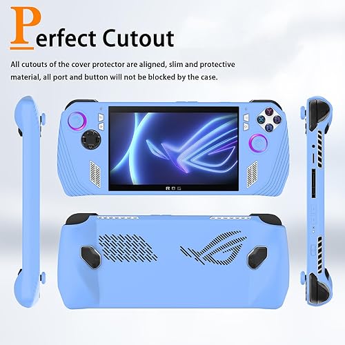 Miniatura 2 de Miimall Funda compatible con ROG Ally, funda de silicona Asus Ally, antihuellas, absorción de golpes, antiarañazos, de silicona suave, funda