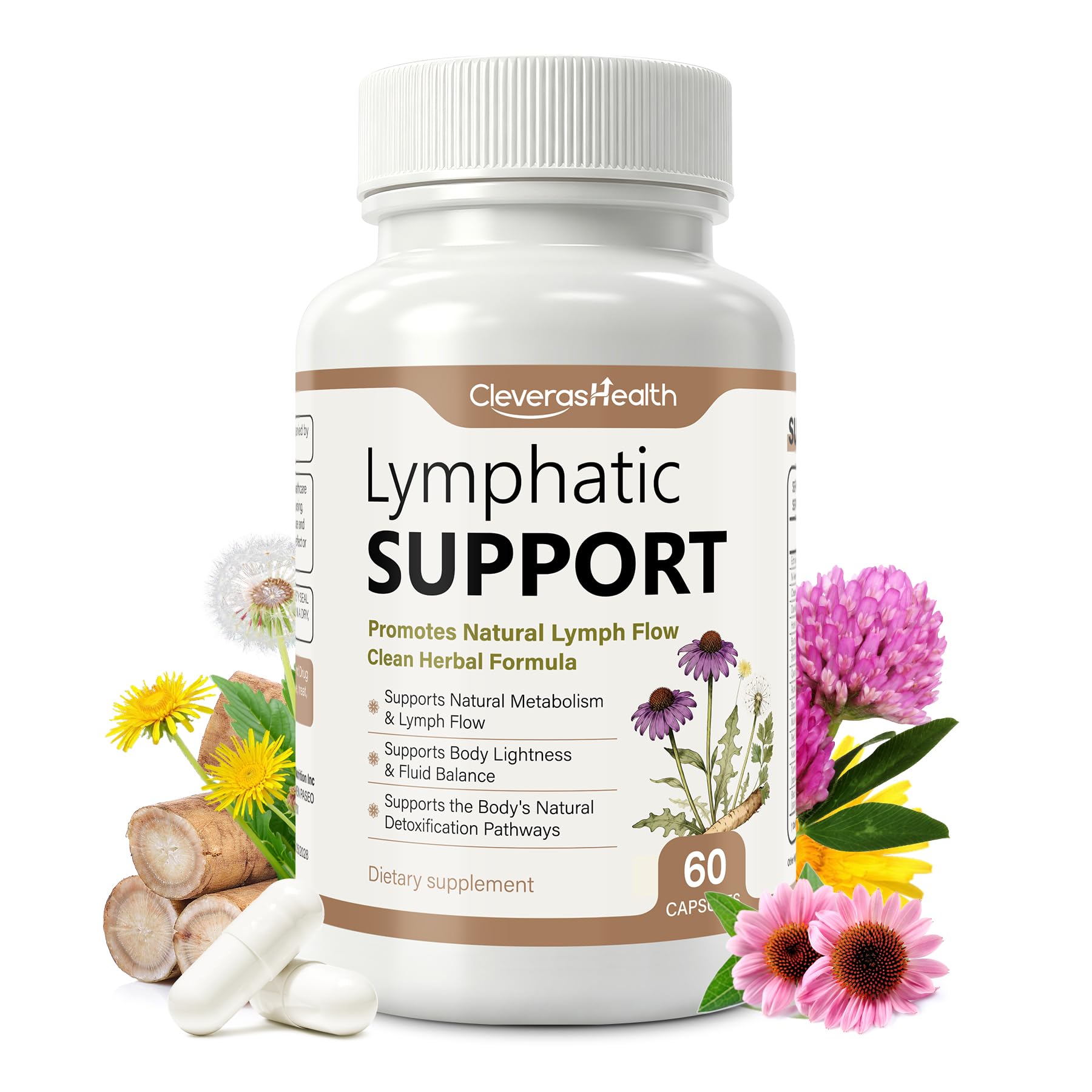 Lymphatic Drainage Supplement with NAC, 60 Capsules