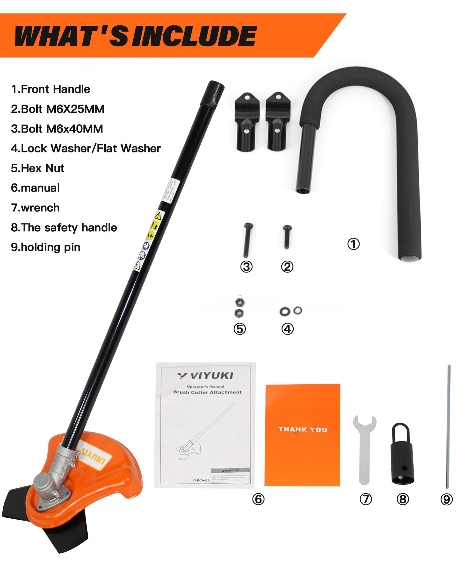 Home & Garden Equipo para exteriores Heavy Duty Universal 8 pulgadas Desbrozadora Accesorio para recortadora