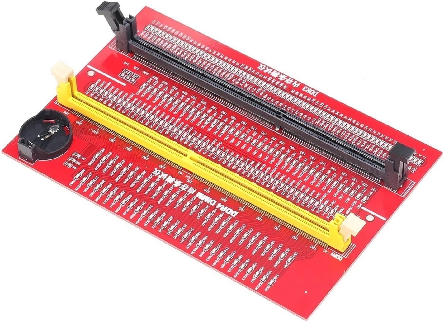 Laptop/Desktop Motherboard Memory Slot DDR3/DDR4/5 Diagnostic Repair Analyzer Test SDRAM SO-DIMM Pin Out with LED Tester Card(for DDR3 4 Desktop)
